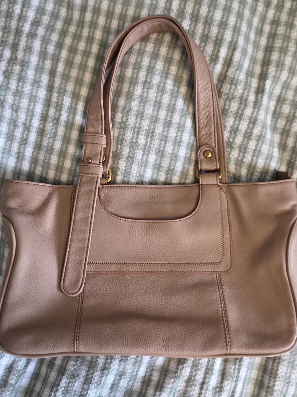 HOBO Blush Tan Leather Shoulder Tote
